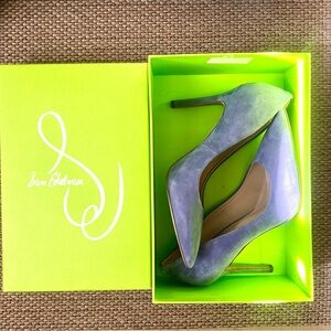 Sam Edelman Lavender Suede Pointed-Toe Stilettos